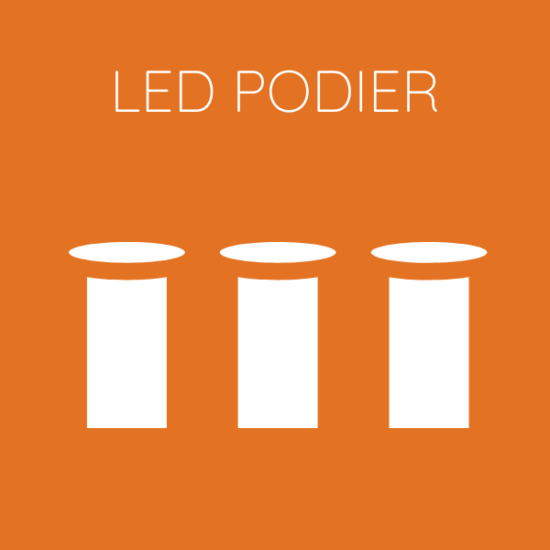 Rent Podier LED Light Front Row Exhibitions