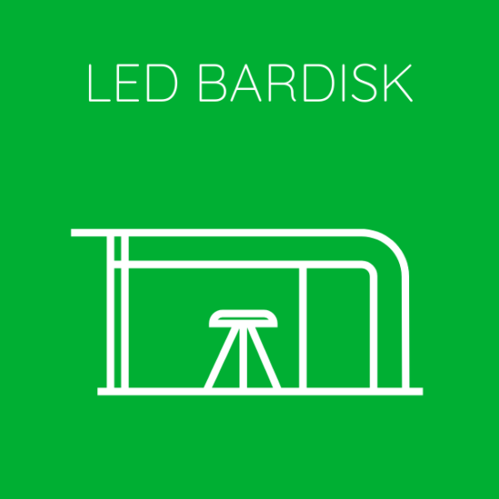 Hyr Bardisk LED-ljus Front Row Exhibitions